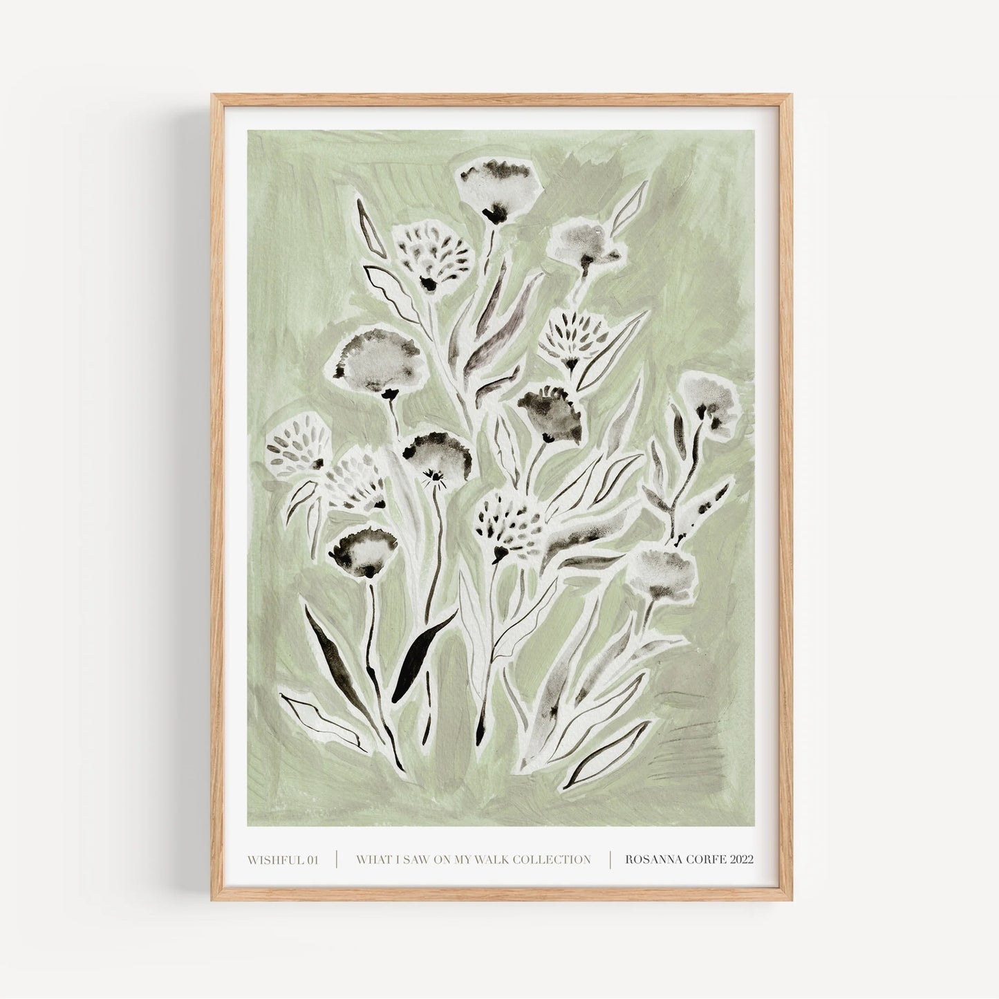 Rosanna Corfe, ‘Wishful' Green Floral Art Print