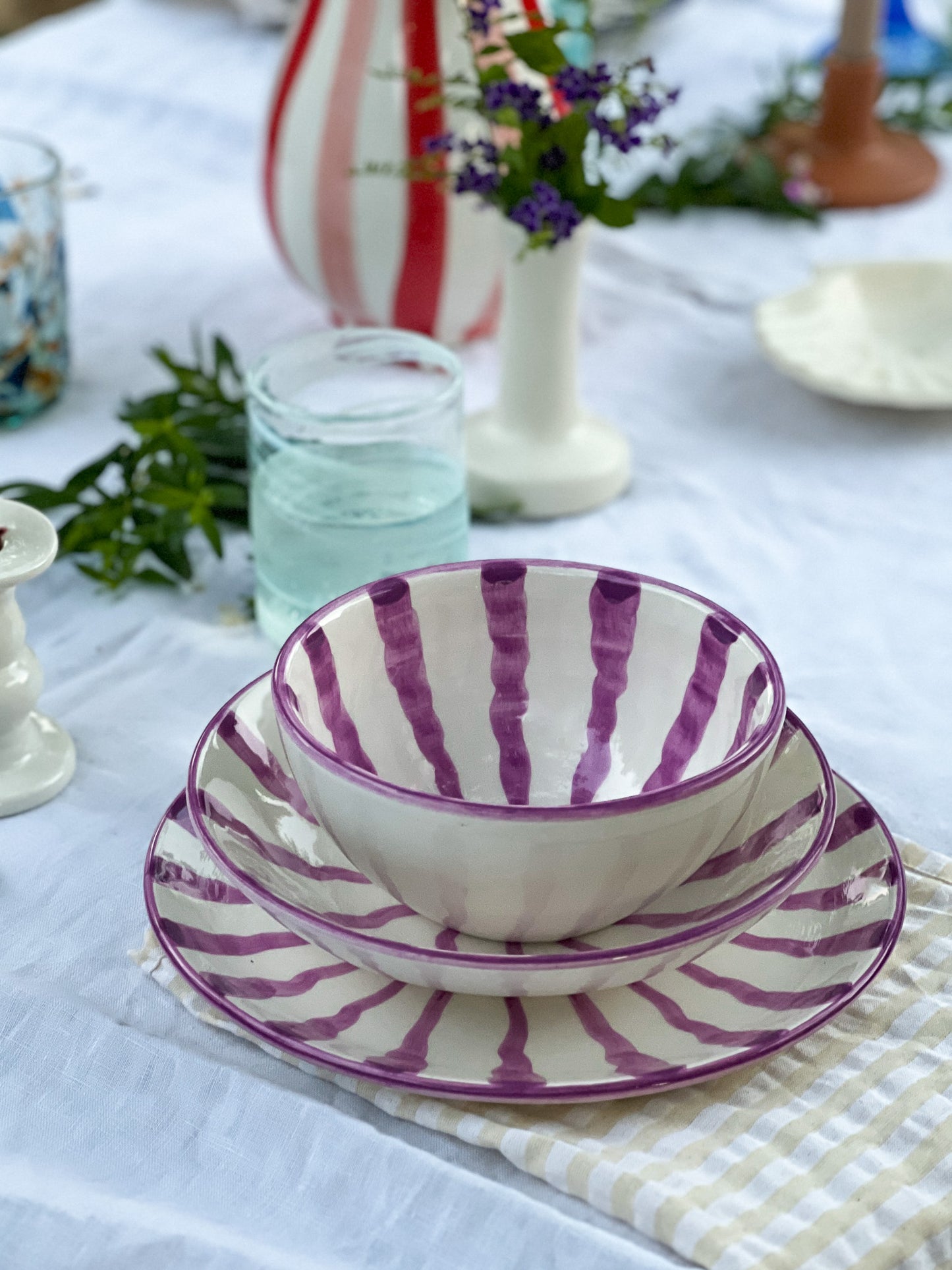 Woven Rosa Wave Dinner Plate Sorbet