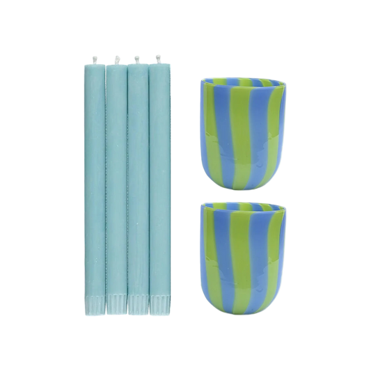 Maxi Tumbler and Candle Set in Blue