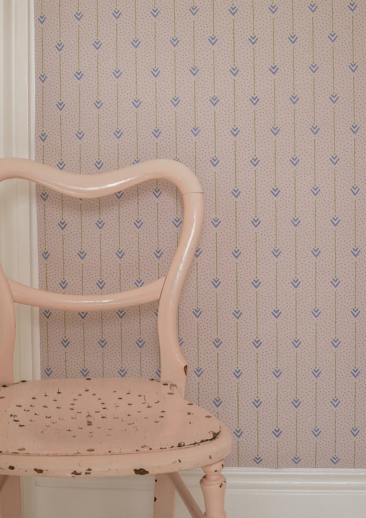 Print Sisters Arrows of Love Wallpaper in Ceil