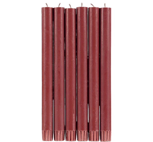 Set of 6 Red Candles