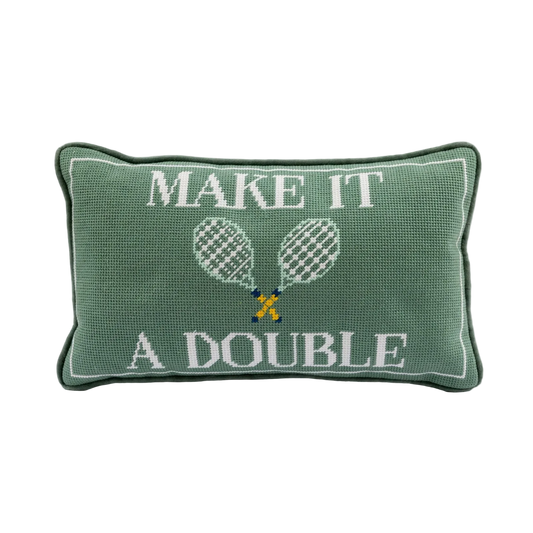 Make It A Double Needlepoint Pillow