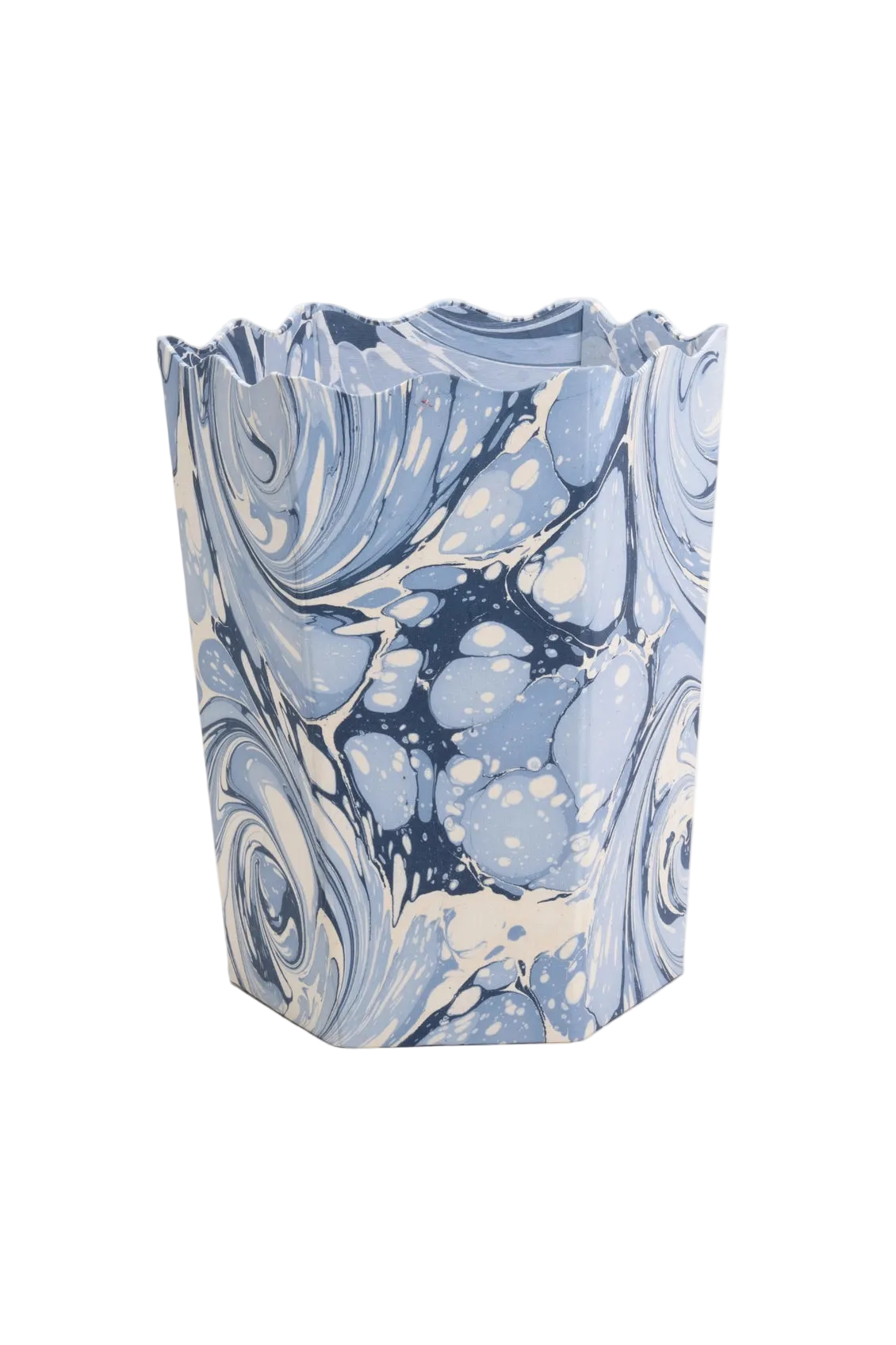 Marbled Blue Waste Paper Bin