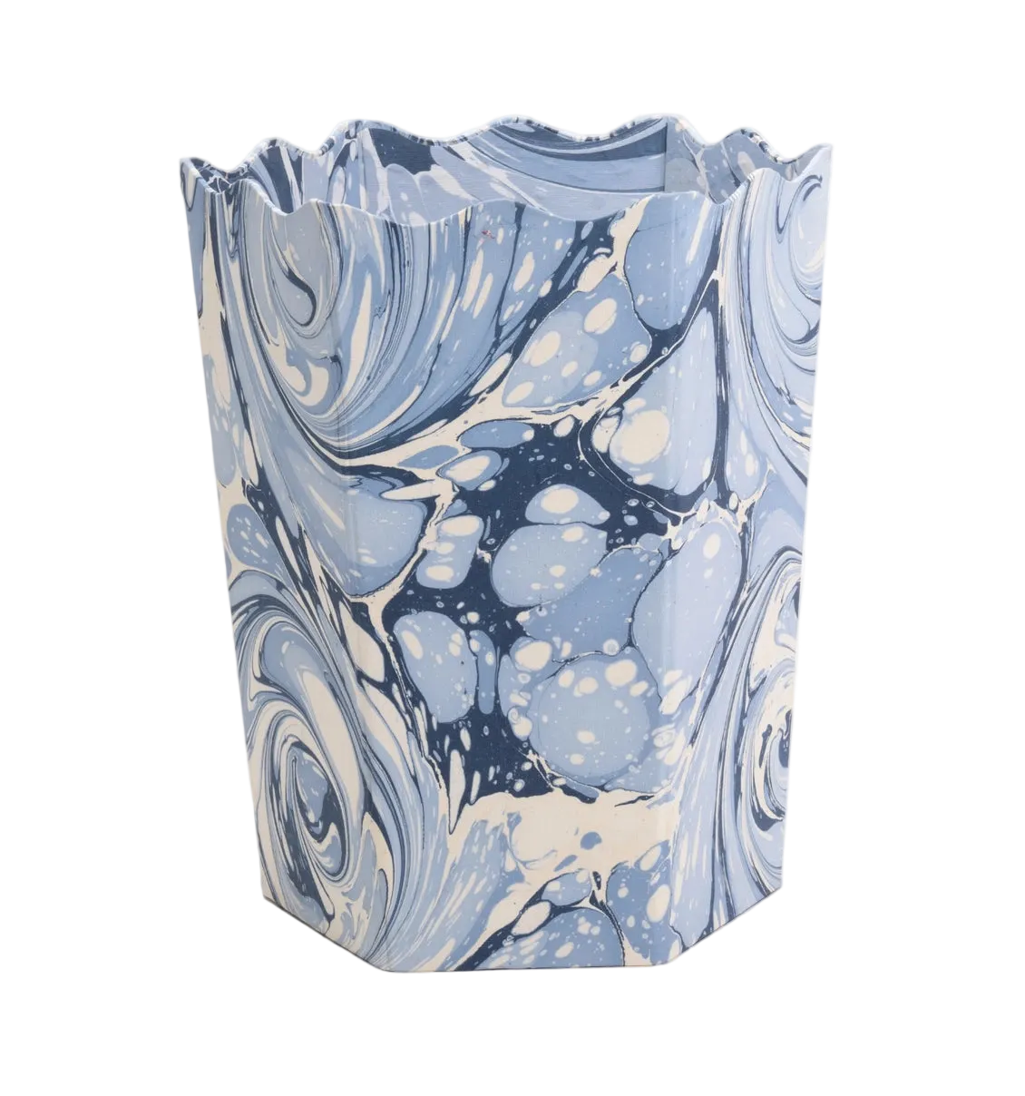 Marbled Blue Waste Paper Bin