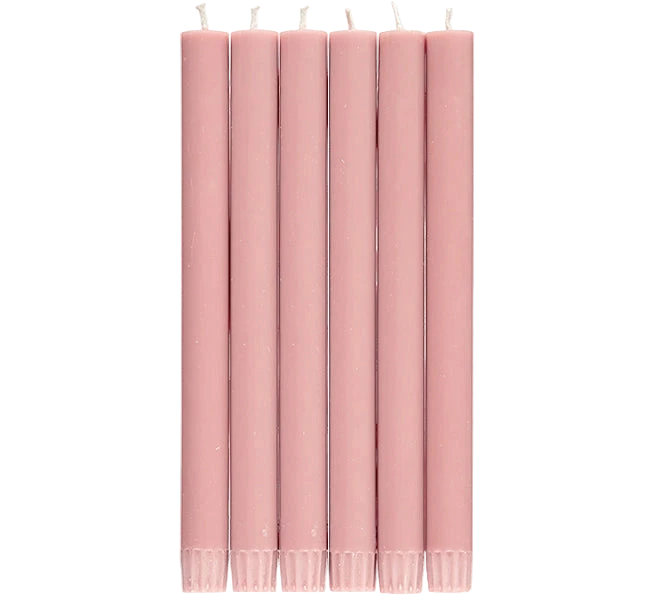 Set of 6 Pink Candles