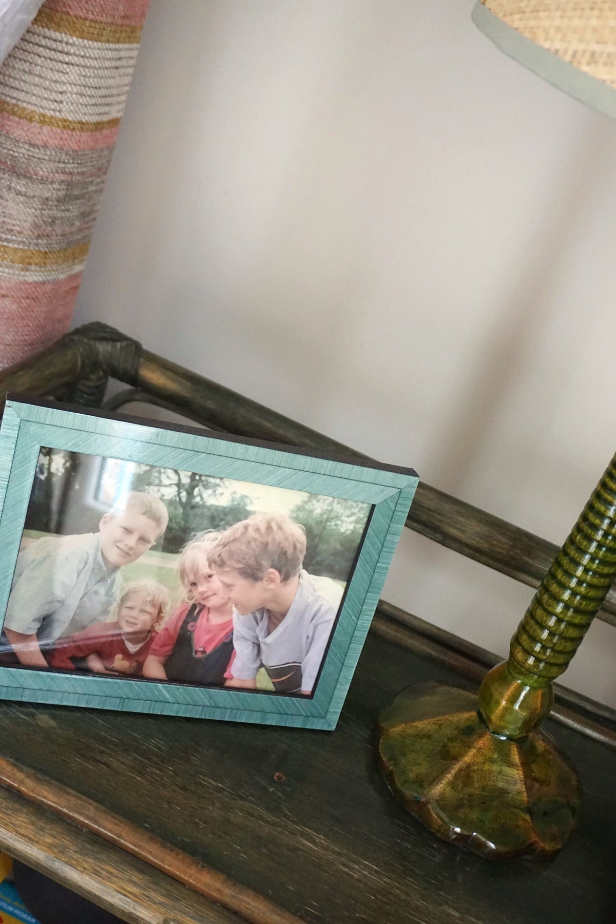 Marquetry Frame in Teal