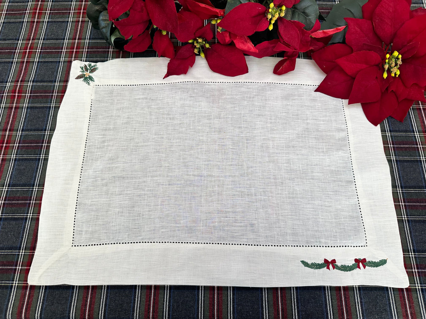 Petit Menage, Linen Jingle Bells Christmas Placemat