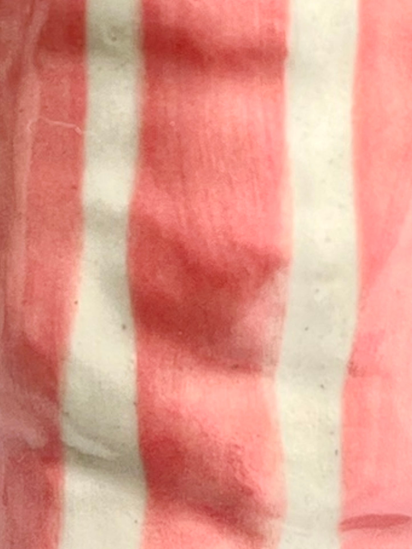 Hodge Pots, 'Coral Candy Stripe Candle Holder'