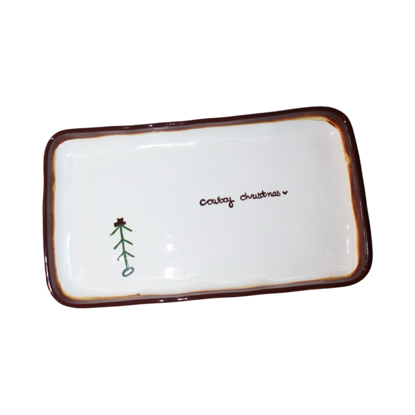 'Cowboy Christmas Thumb' Print Tray