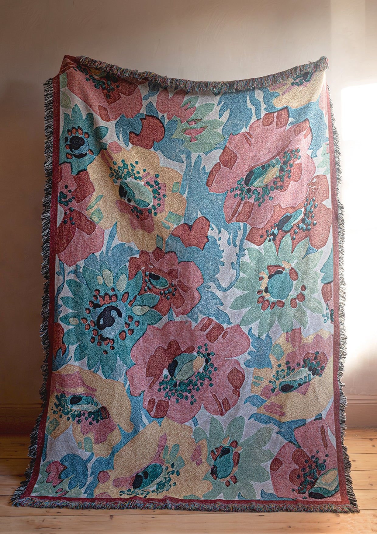 Print Sisters Poppies Blanket