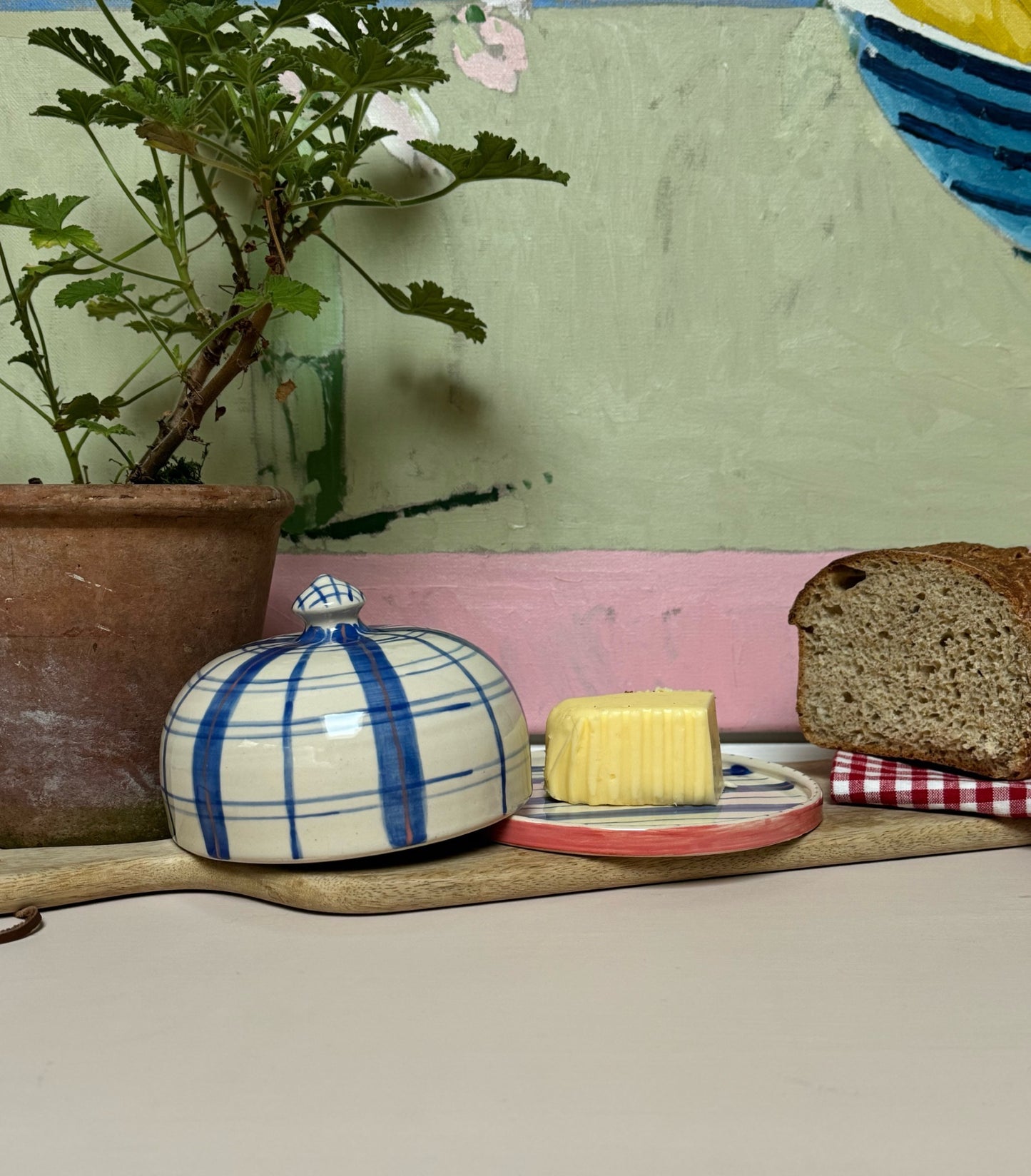 Jessie Morrison, Gingham Butter Dish