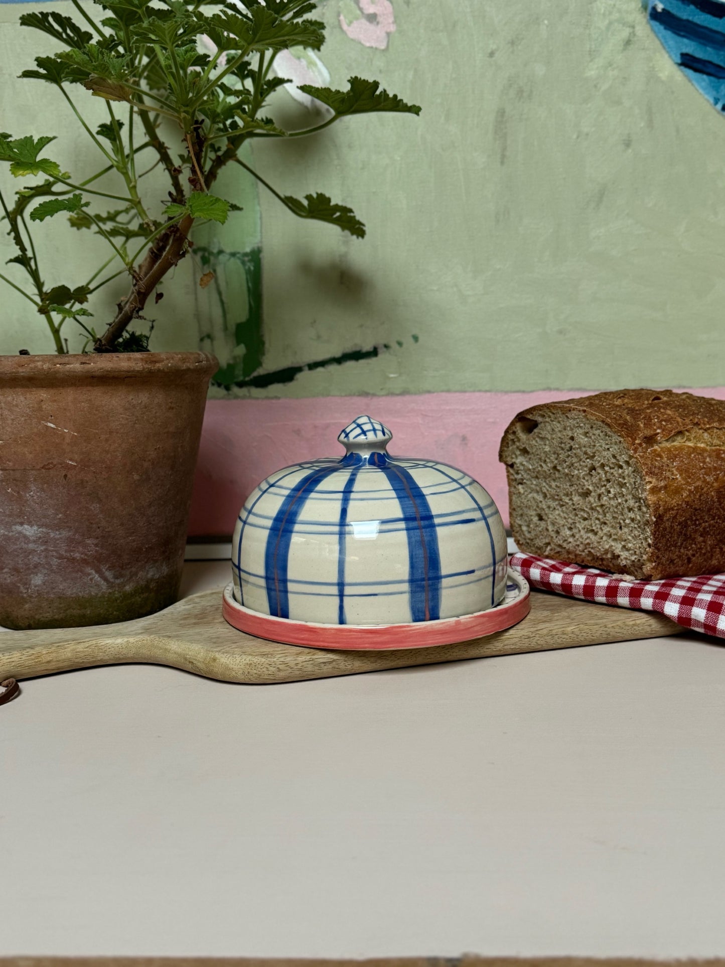 Jessie Morrison, Gingham Butter Dish